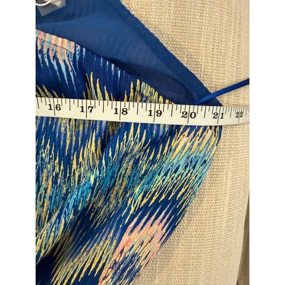 NWT Ramy Brook Giana Chevron Print Halter Maxi Dress Handkerchief Hem, Size M - Picture 5 of 14